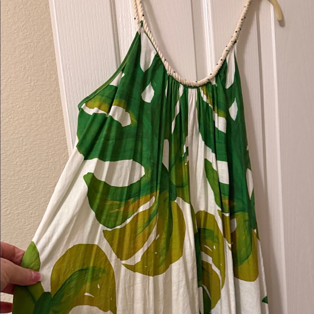Green and White Maxi Dress Farm Rio - Picture 3 of 8
